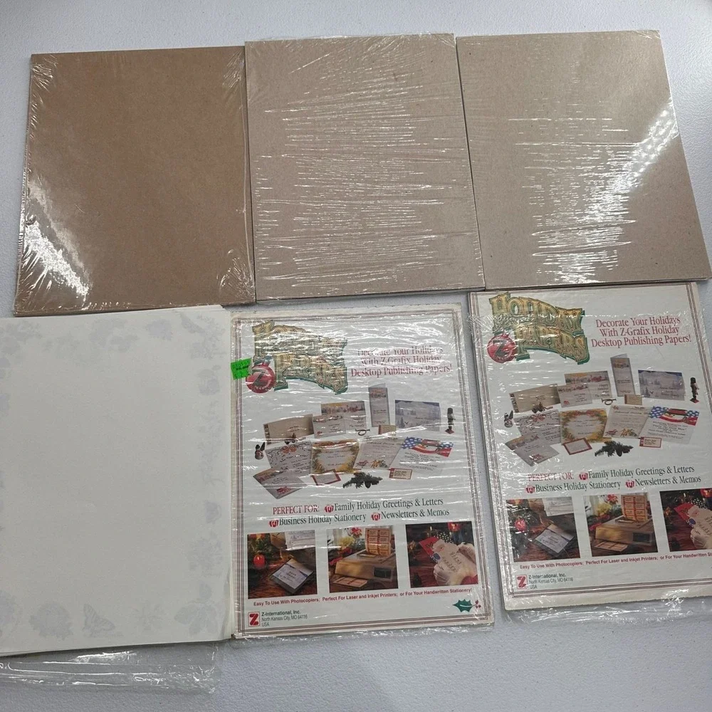 Vintage Holiday Specialty Letterhead Papers Laser Inkjet Printer Retro Christmas